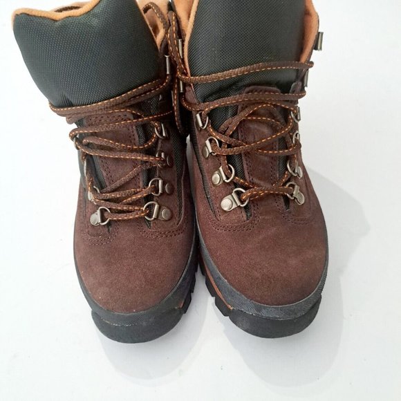 TIMBERLAND Brown Leather & Suede Durable Boots Shoes Size 7M main image 5